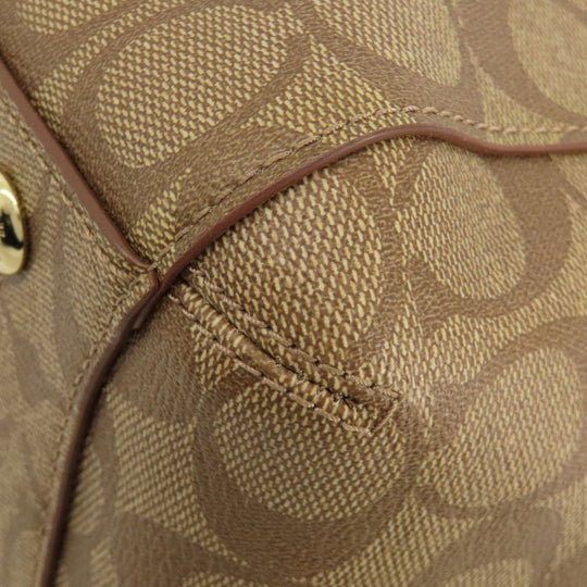 COACH Tote Bag F34608 PVC Brown Signature 2WAY