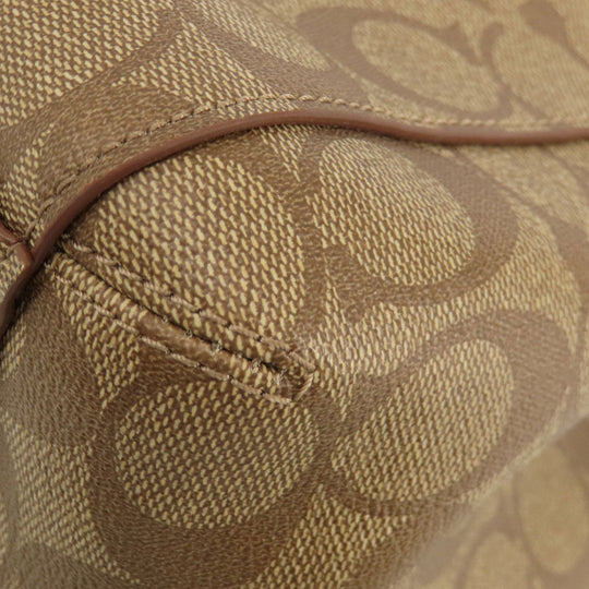 COACH Tote Bag F34608 PVC Brown Signature 2WAY
