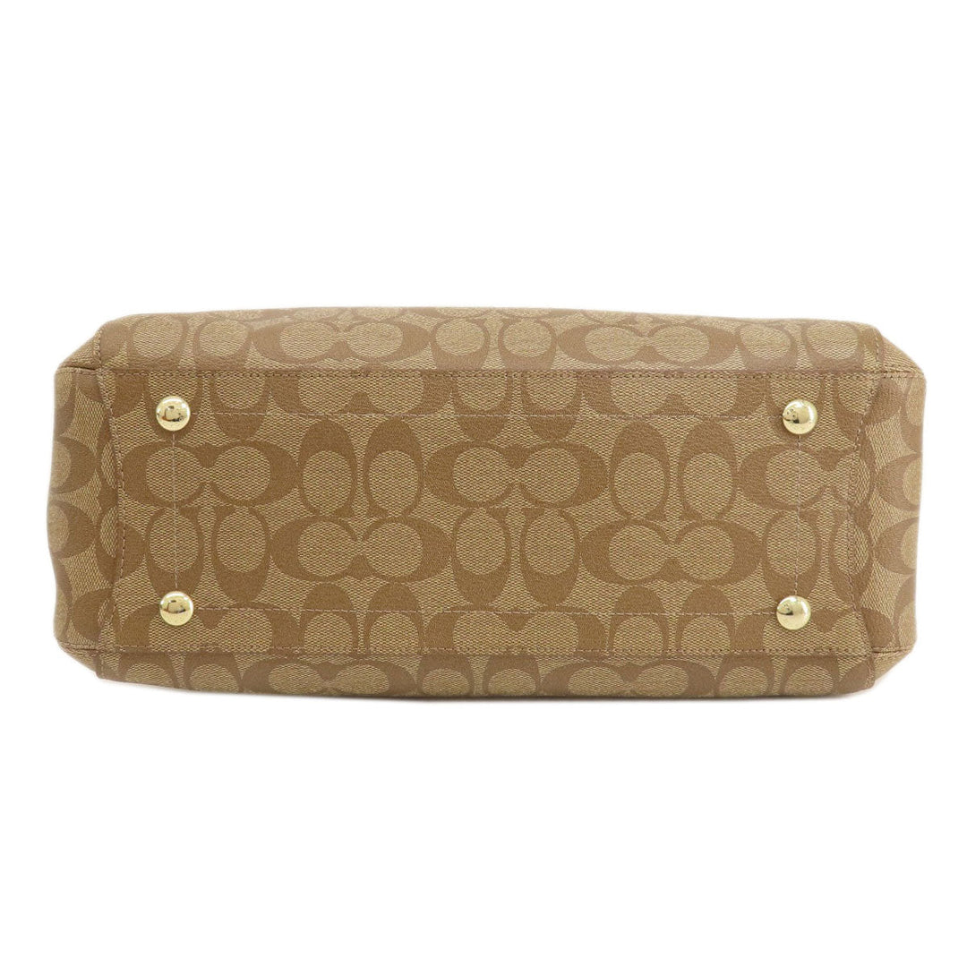 COACH Tote Bag F34608 PVC Brown Signature 2WAY