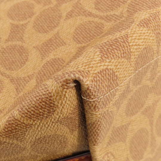 COACH Tote Bag 32714 PVC Brown Signature Women Used Authentic