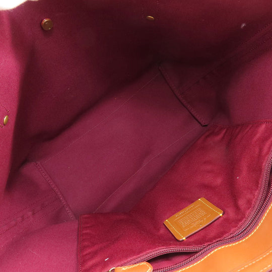 COACH Tote Bag 32714 PVC Brown Signature Women Used Authentic