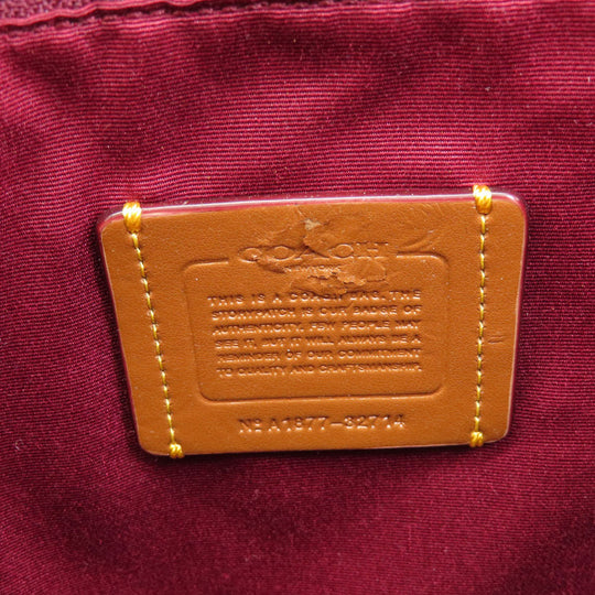 COACH Tote Bag 32714 PVC Brown Signature Women Used Authentic