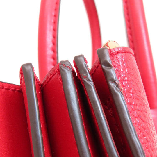MICHAEL KORS Handbag leather Red 2WAY Women Used Authentic