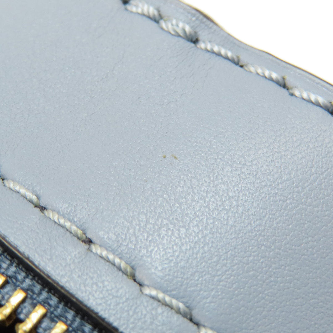 COACH Tote Bag 73720 leather Navy logoMetal 2WAY