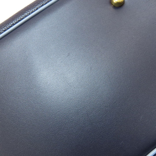 COACH Tote Bag 73720 leather Navy logoMetal 2WAY