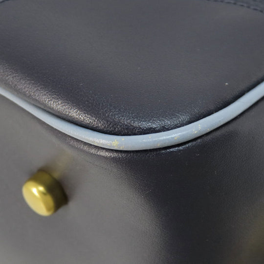 COACH Tote Bag 73720 leather Navy logoMetal 2WAY