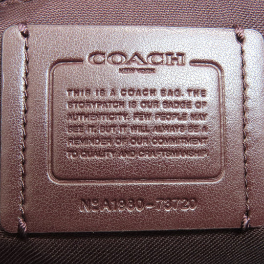 COACH Tote Bag 73720 leather Navy logoMetal 2WAY