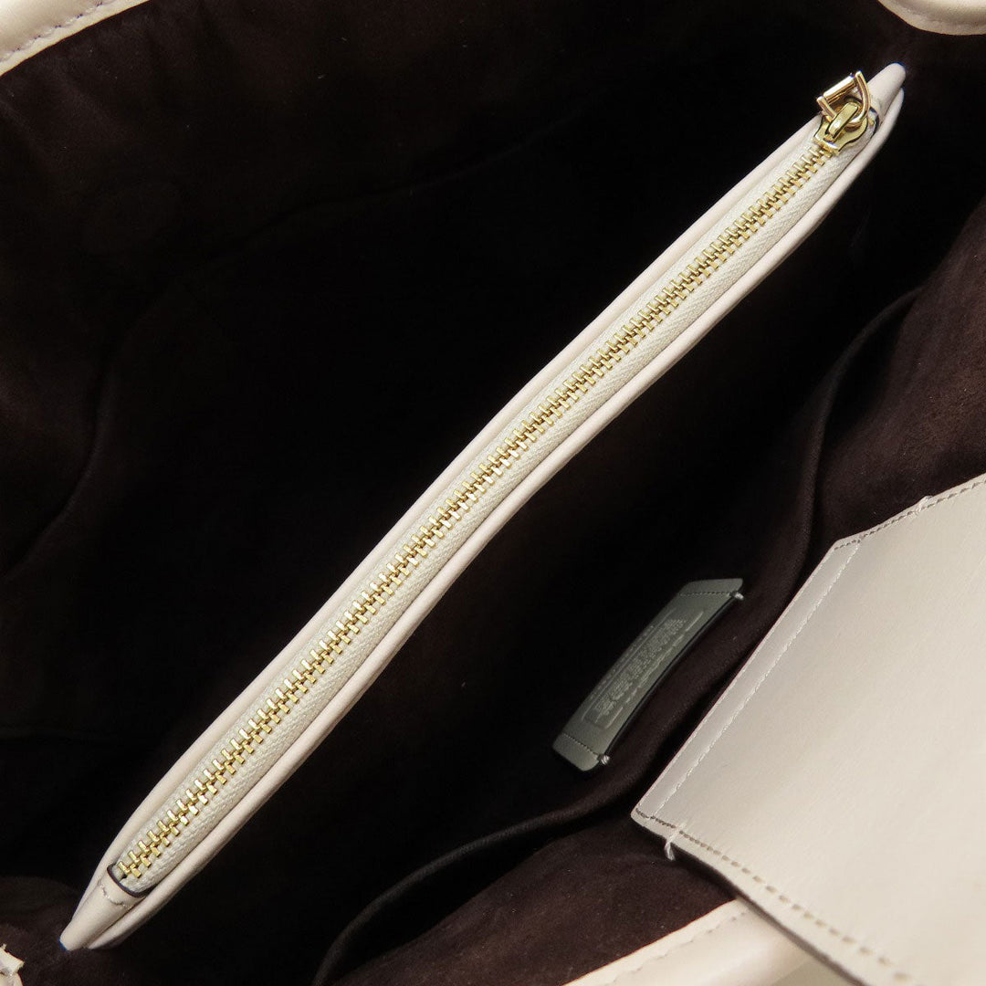 COACH Handbag F58310 PVC beige Signature 2WAY Women Used Authentic