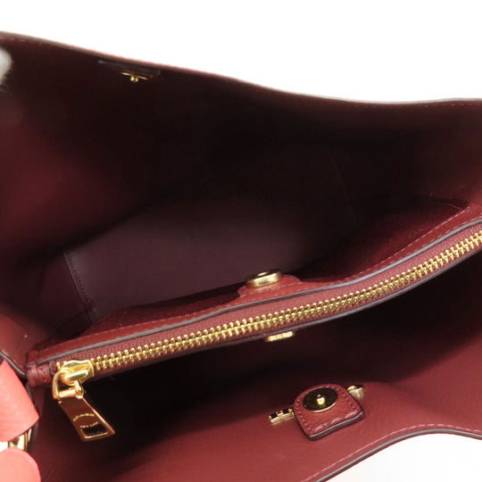 COACH Handbag 91122 leather pink 2WAY Women Used Authentic