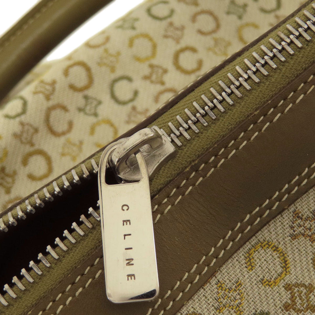CELINE Boston Duffel bag canvas Brown C Macadam Women Used Authentic