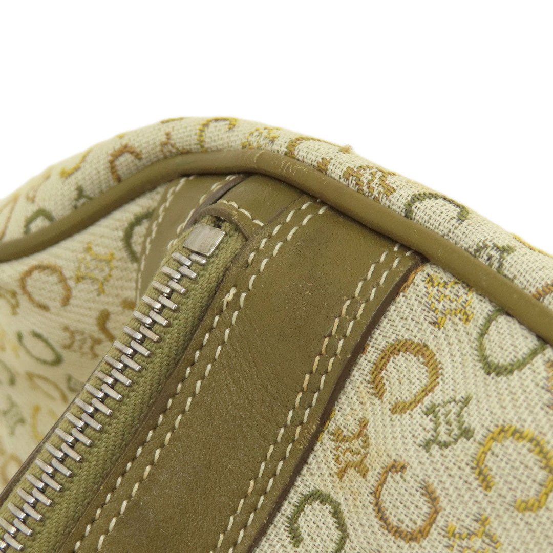 CELINE Boston Duffel bag canvas Brown C Macadam Women Used Authentic