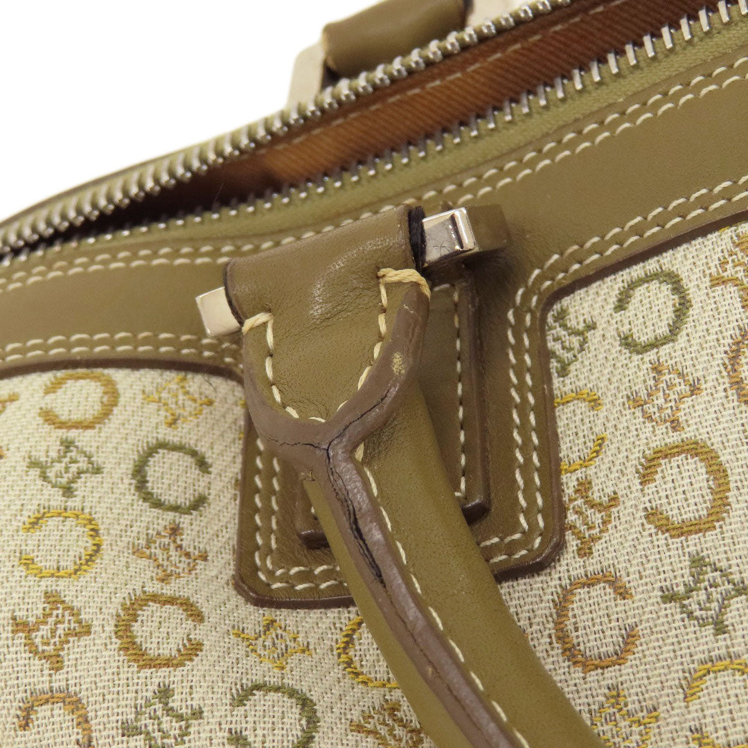 CELINE Boston Duffel bag canvas Brown C Macadam Women Used Authentic