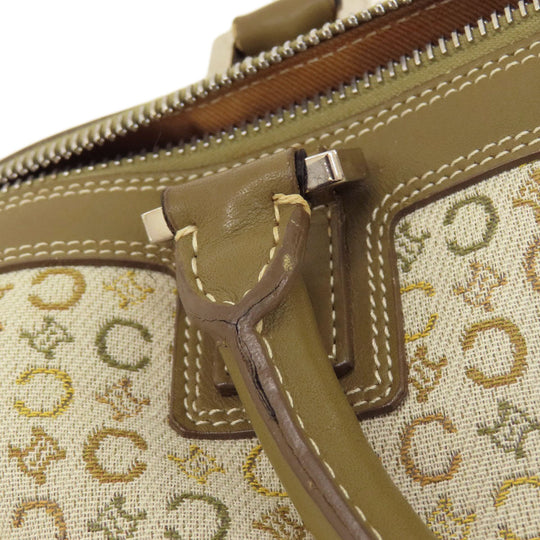 CELINE Boston Duffel bag canvas Brown C Macadam Women Used Authentic