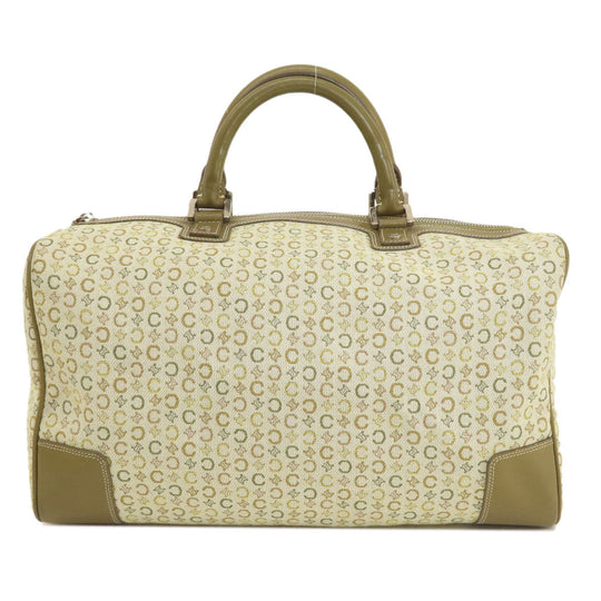CELINE Boston Duffel bag canvas Brown C Macadam Women Used Authentic