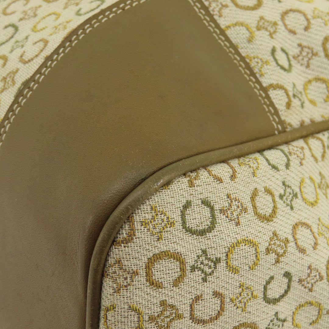 CELINE Boston Duffel bag canvas Brown C Macadam Women Used Authentic