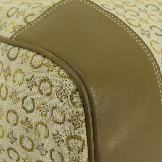 CELINE Boston Duffel bag canvas Brown C Macadam Women Used Authentic