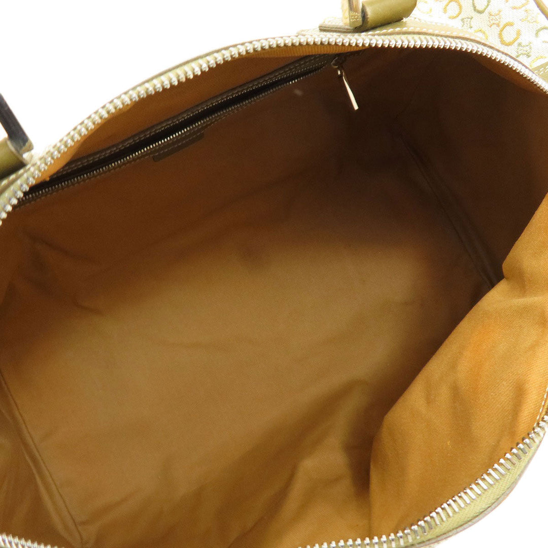 CELINE Boston Duffel bag canvas Brown C Macadam Women Used Authentic