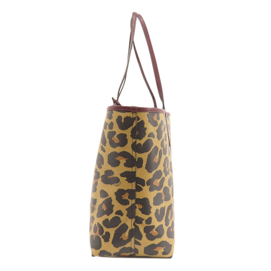 COACH Tote Bag PVC Brown reversible Women Used Authentic