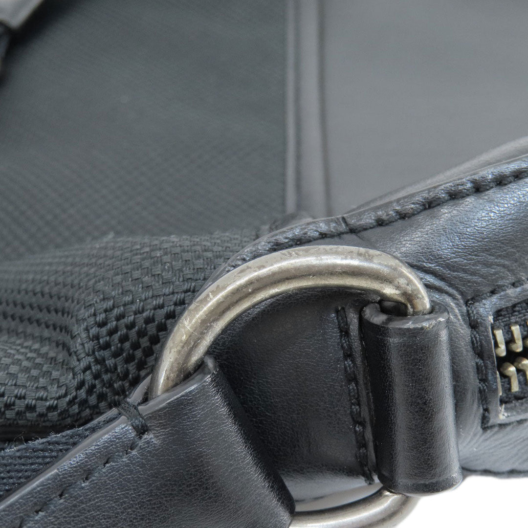 COACH Shoulder Bag F37609 Nylon canvas, leather black logo Women Used Authentic