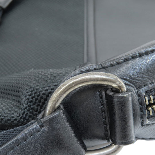 COACH Shoulder Bag F37609 Nylon canvas, leather black logo Women Used Authentic