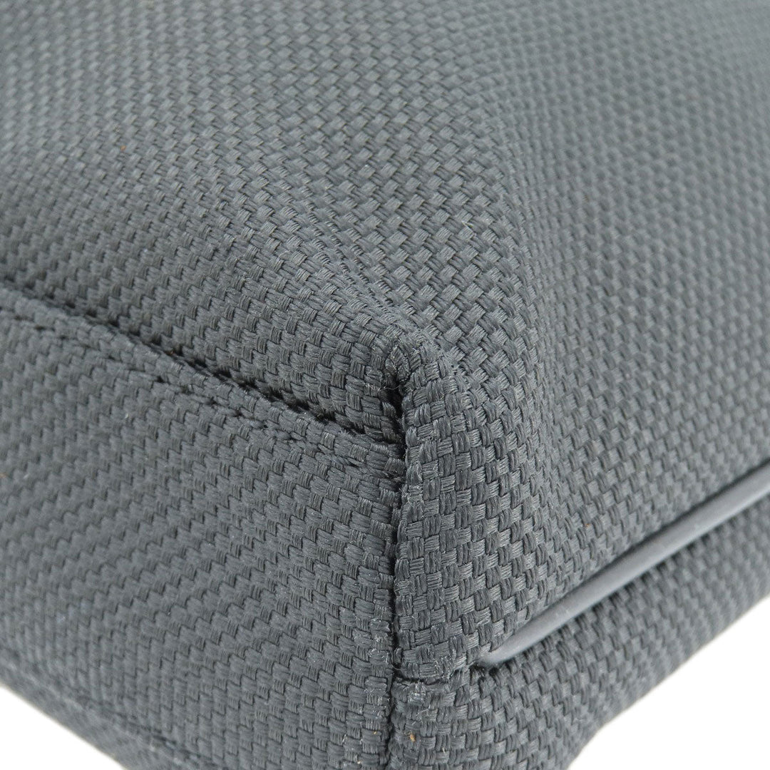 COACH Shoulder Bag F37609 Nylon canvas, leather black logo Women Used Authentic