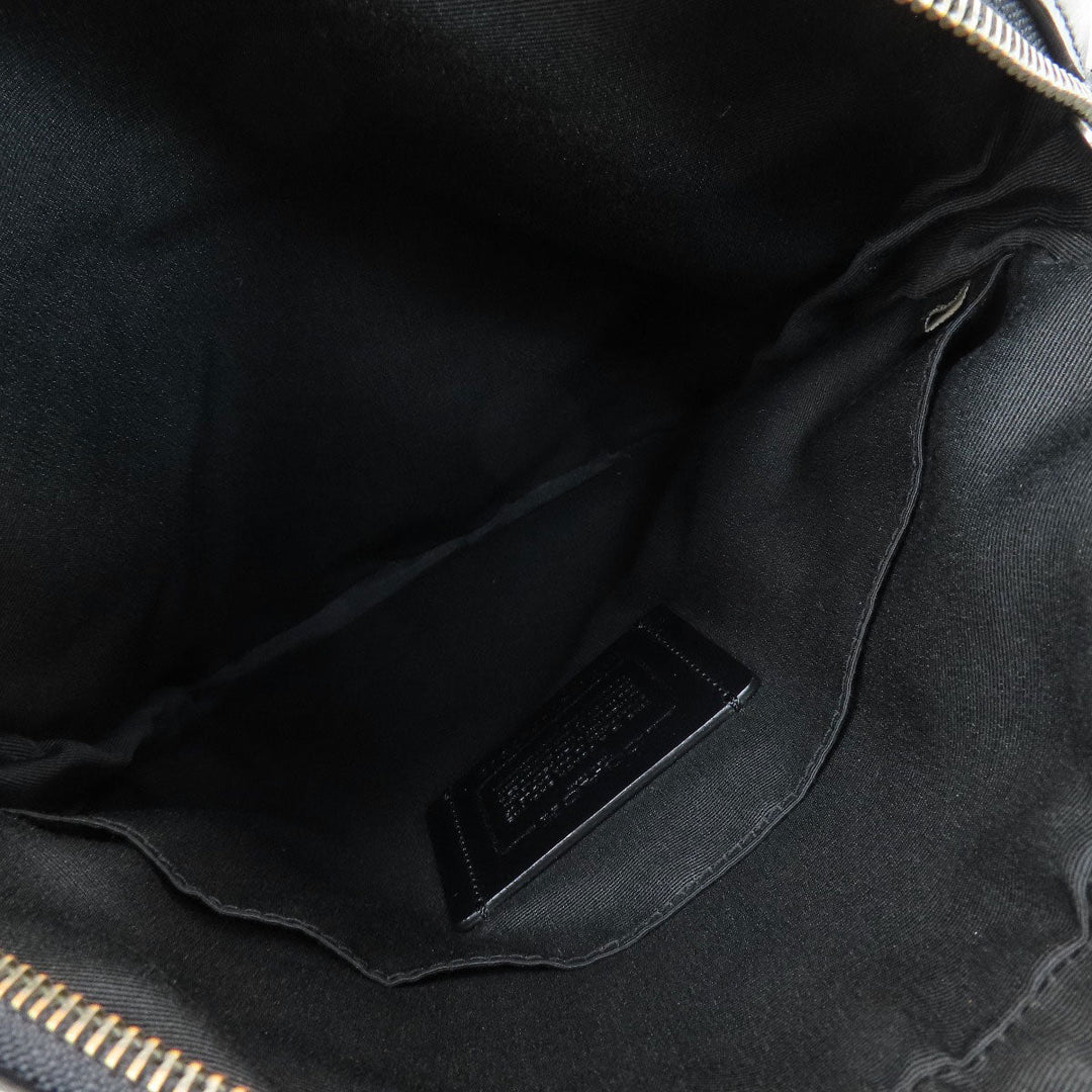 COACH Shoulder Bag F37609 Nylon canvas, leather black logo Women Used Authentic