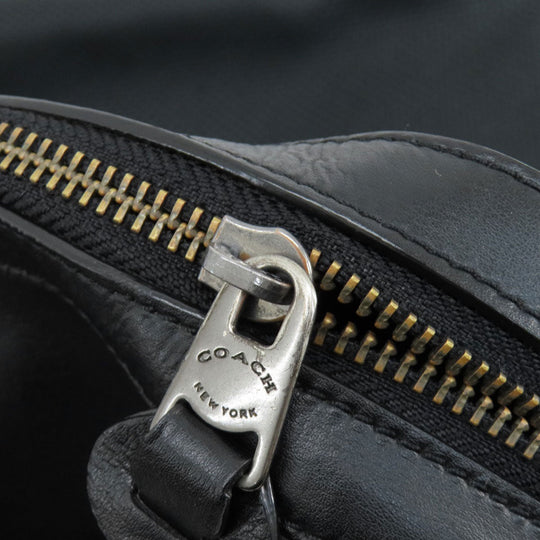 COACH Shoulder Bag F37609 Nylon canvas, leather black logo Women Used Authentic