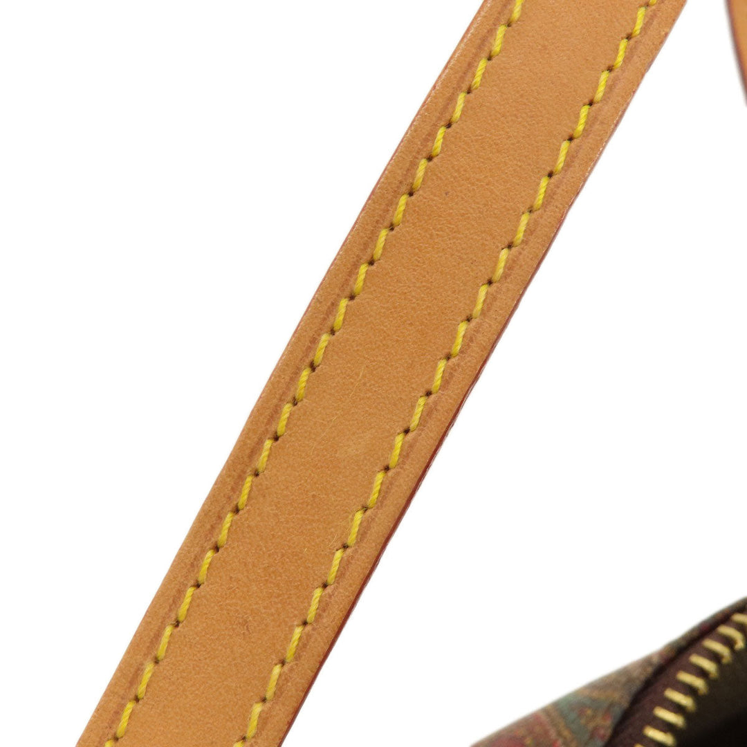 ETRO Handbag PVC Brown Paisley Pattern Women Used Authentic
