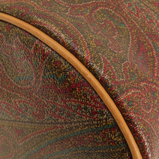 ETRO Handbag PVC Brown Paisley Pattern Women Used Authentic
