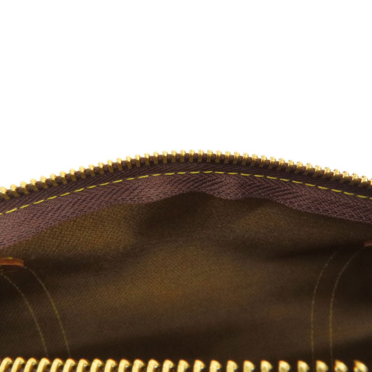 ETRO Handbag PVC Brown Paisley Pattern Women Used Authentic