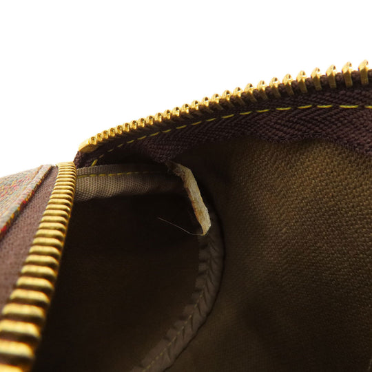 ETRO Handbag PVC Brown Paisley Pattern Women Used Authentic