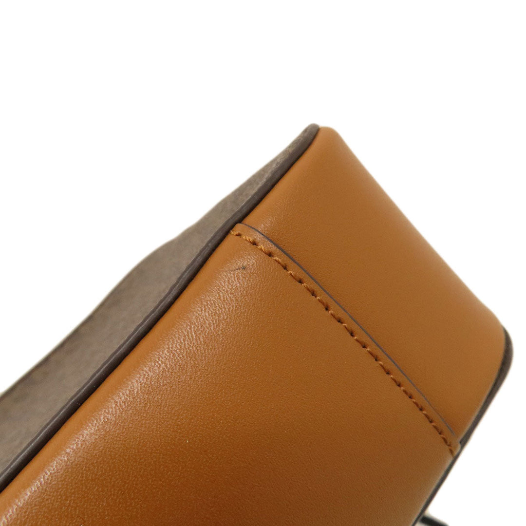 MICHAEL KORS Shoulder Bag Leather, Coated Canvas Brown MK Signature ChainShoulder Women Used Authentic