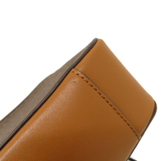 MICHAEL KORS Shoulder Bag Leather, Coated Canvas Brown MK Signature ChainShoulder Women Used Authentic