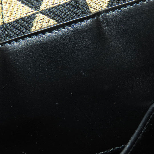PRADA Handbag 1BA354 canvas black Symbol Embroidery Fabric Small 2WAY Women Used Authentic