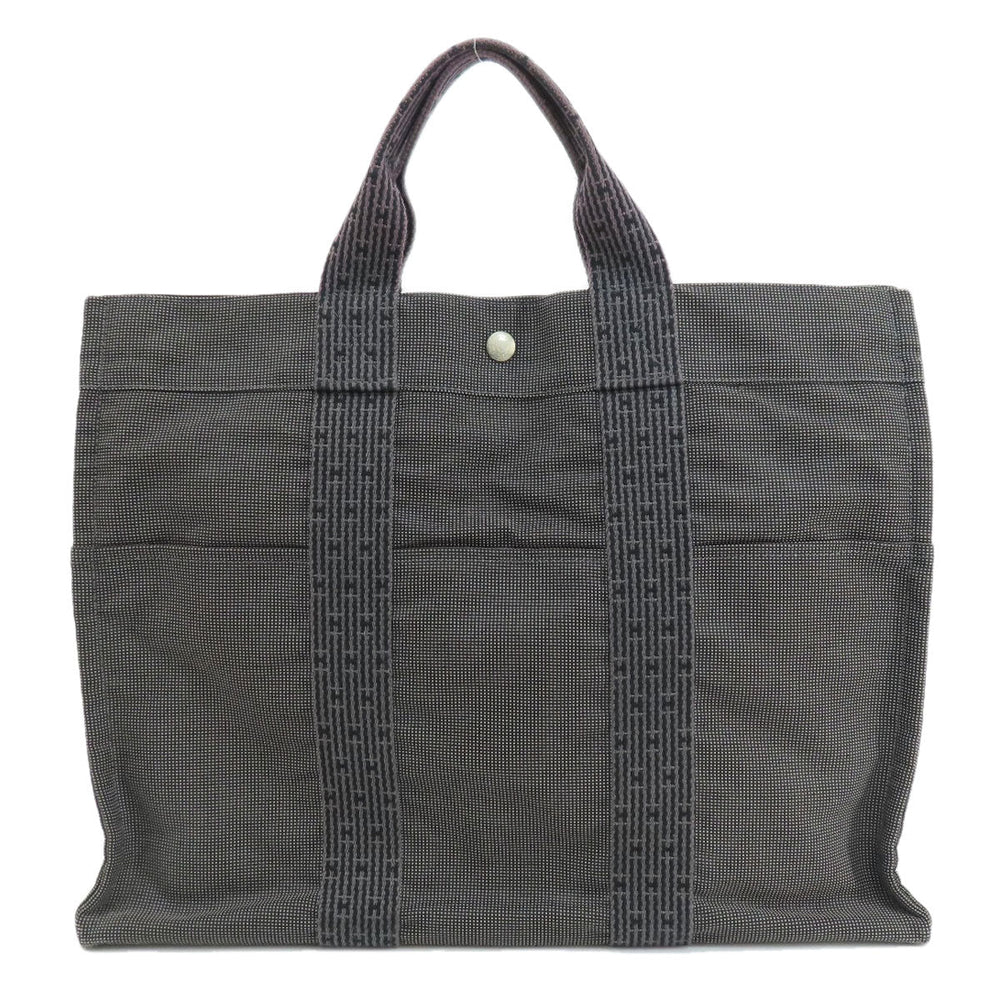 HERMES Tote Bag canvas gray Her Line mens Used Authentic