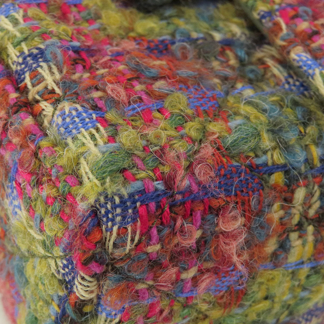 CHANEL Shoulder Bag Tweed multicolor ChainShoulder COCO Mark Gold Metal Women Used Authentic