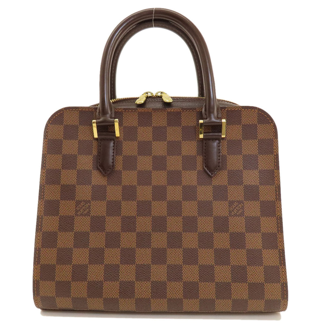 LOUIS VUITTON Handbag N51155 Damier canvas Brown Triana Damier Ebene Women Used Authentic
