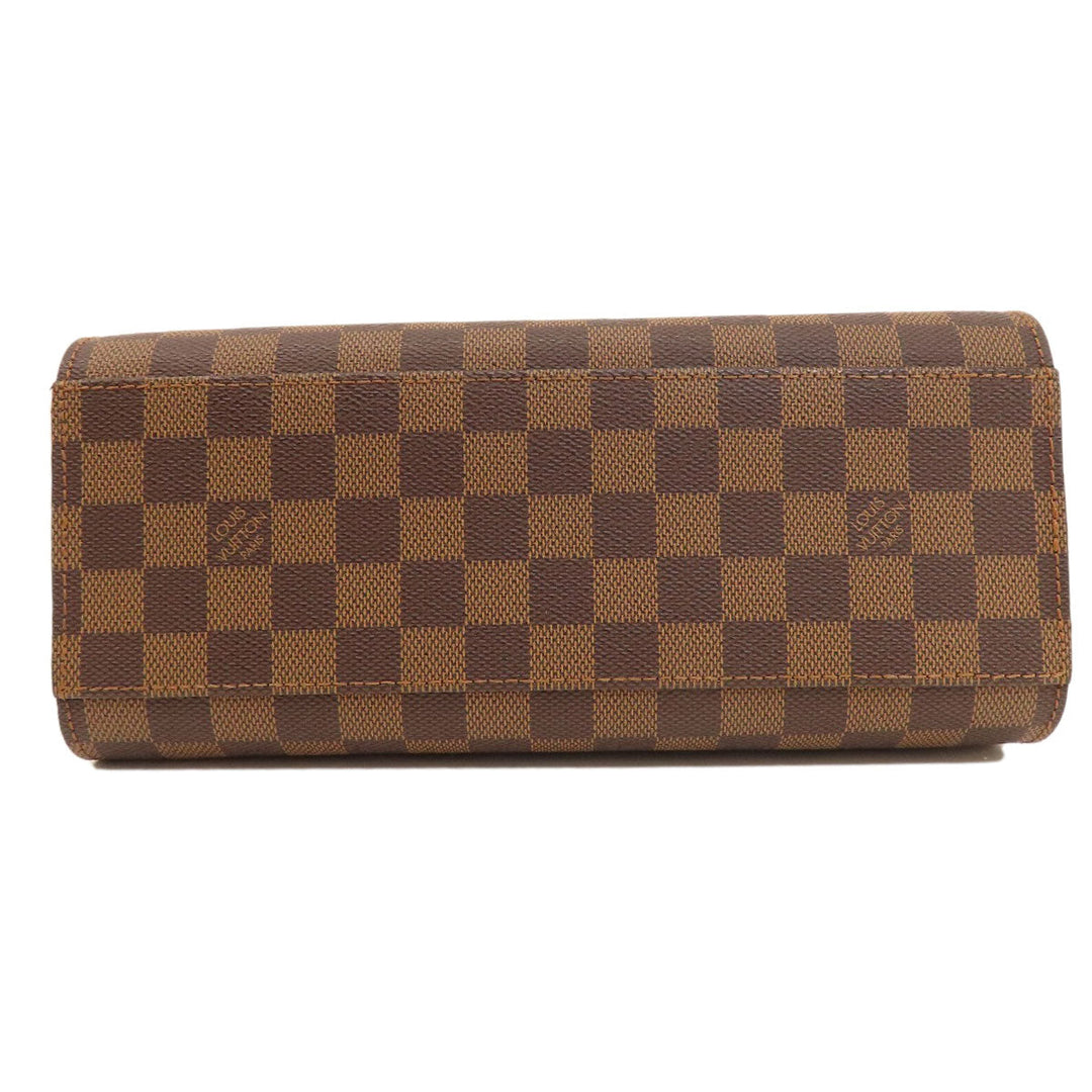 LOUIS VUITTON Handbag N51155 Damier canvas Brown Triana Damier Ebene Women Used Authentic