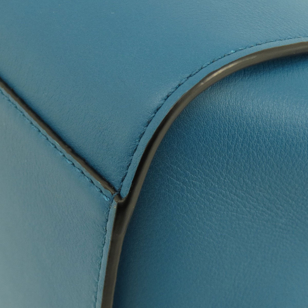 LOEWE Handbag Calfskin blue Hammock mini 2WAY Women Used Authentic