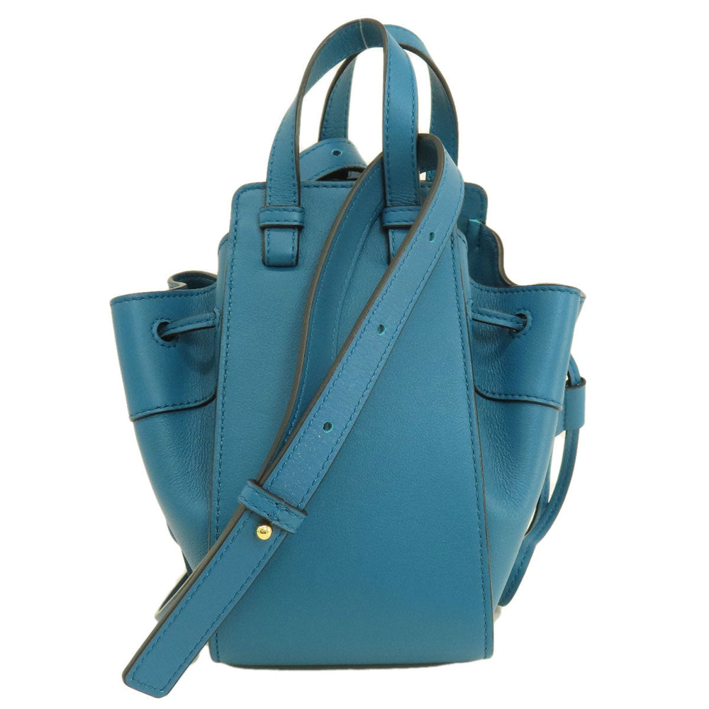LOEWE Handbag Calfskin blue Hammock mini 2WAY Women Used Authentic