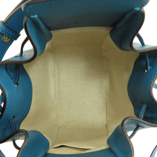 LOEWE Handbag Calfskin blue Hammock mini 2WAY Women Used Authentic