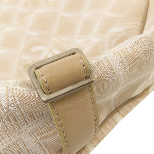 CHANEL Tote Bag Nylon jacquard beige New travel line GM