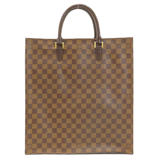 LOUIS VUITTON Handbag N51140 Damier canvas Brown Sac Plat Damier Ebene Women Used Authentic