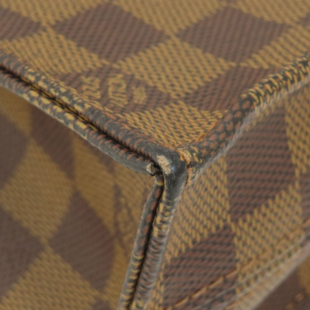LOUIS VUITTON Handbag N51140 Damier canvas Brown Sac Plat Damier Ebene Women Used Authentic