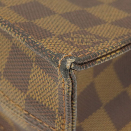 LOUIS VUITTON Handbag N51140 Damier canvas Brown Sac Plat Damier Ebene Women Used Authentic