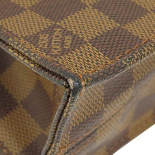 LOUIS VUITTON Handbag N51140 Damier canvas Brown Sac Plat Damier Ebene Women Used Authentic