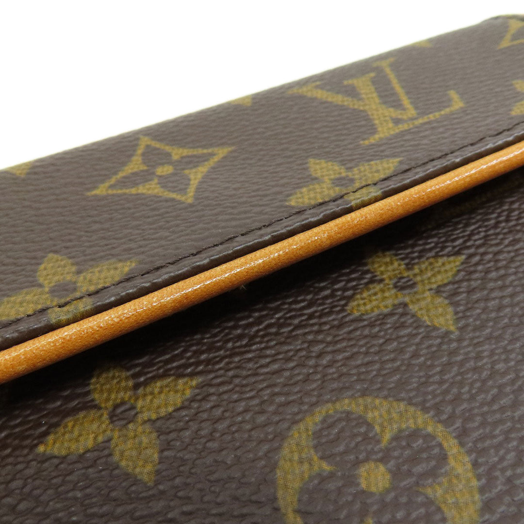 LOUIS VUITTON Hip bag M51855 Monogram canvas Brown Pochette Florentine Women Used Authentic