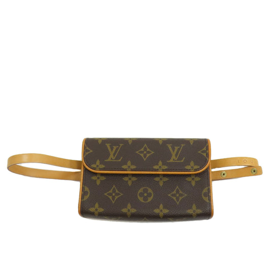 LOUIS VUITTON Hip bag M51855 Monogram canvas Brown Pochette Florentine Women Used Authentic