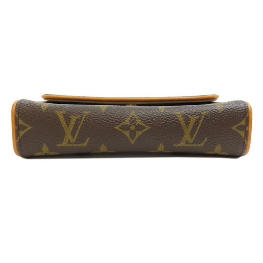 LOUIS VUITTON Hip bag M51855 Monogram canvas Brown Pochette Florentine Women Used Authentic