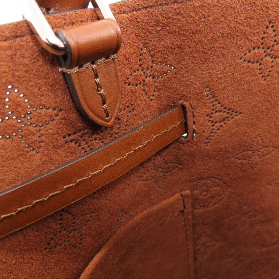 LOUIS VUITTON Tote Bag Mahina leather beige girolatta creme Women Used Authentic